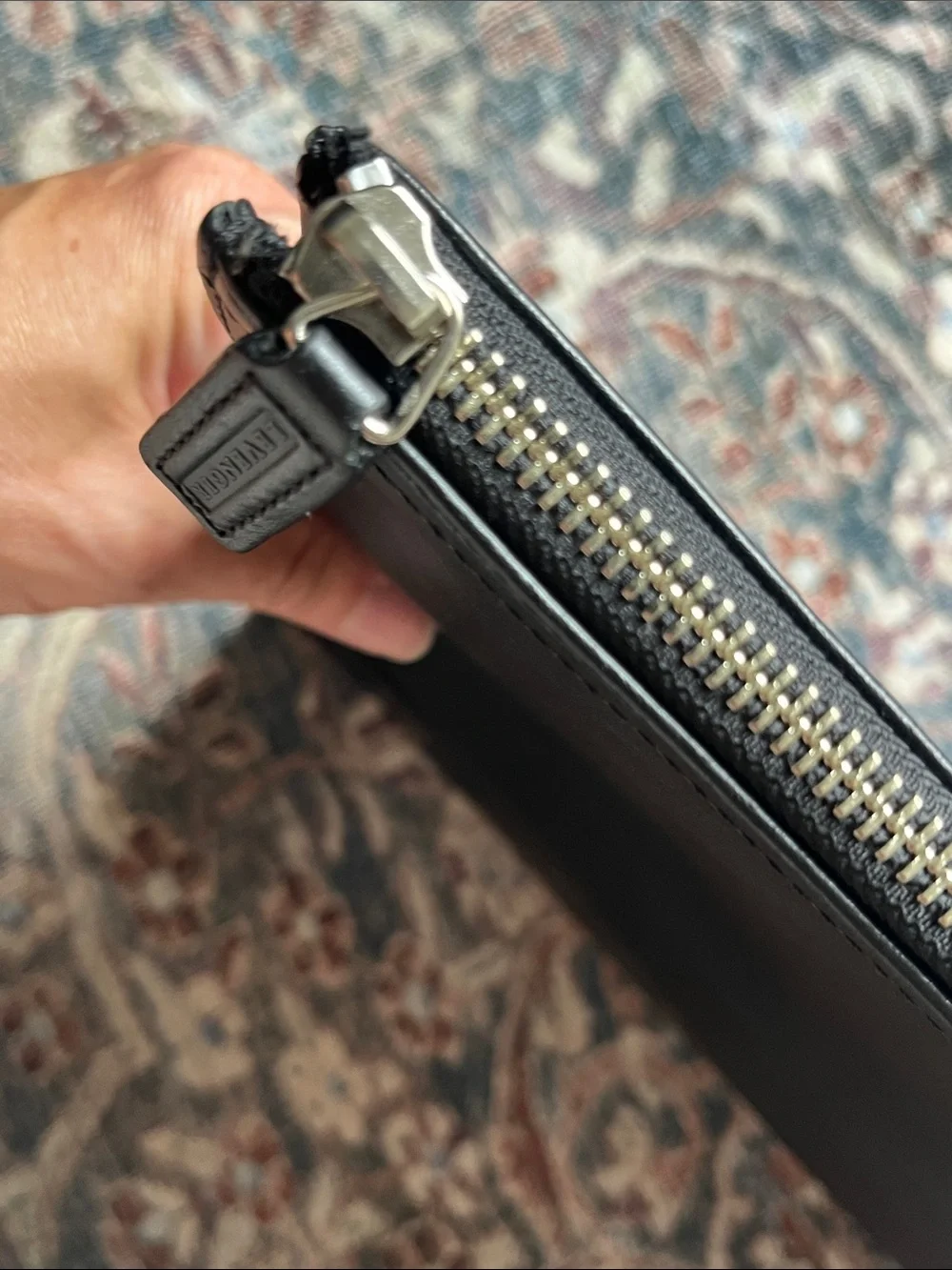 Levenger NEW! Black Leather Document Sleeve - Professional Portfolio; Laptop